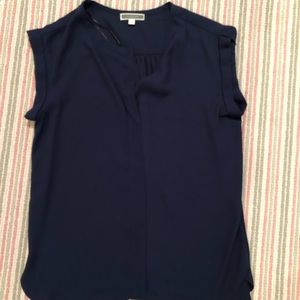 Navy sleeveless blouse